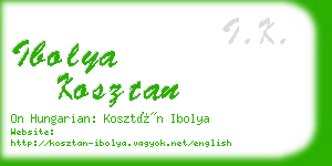 ibolya kosztan business card